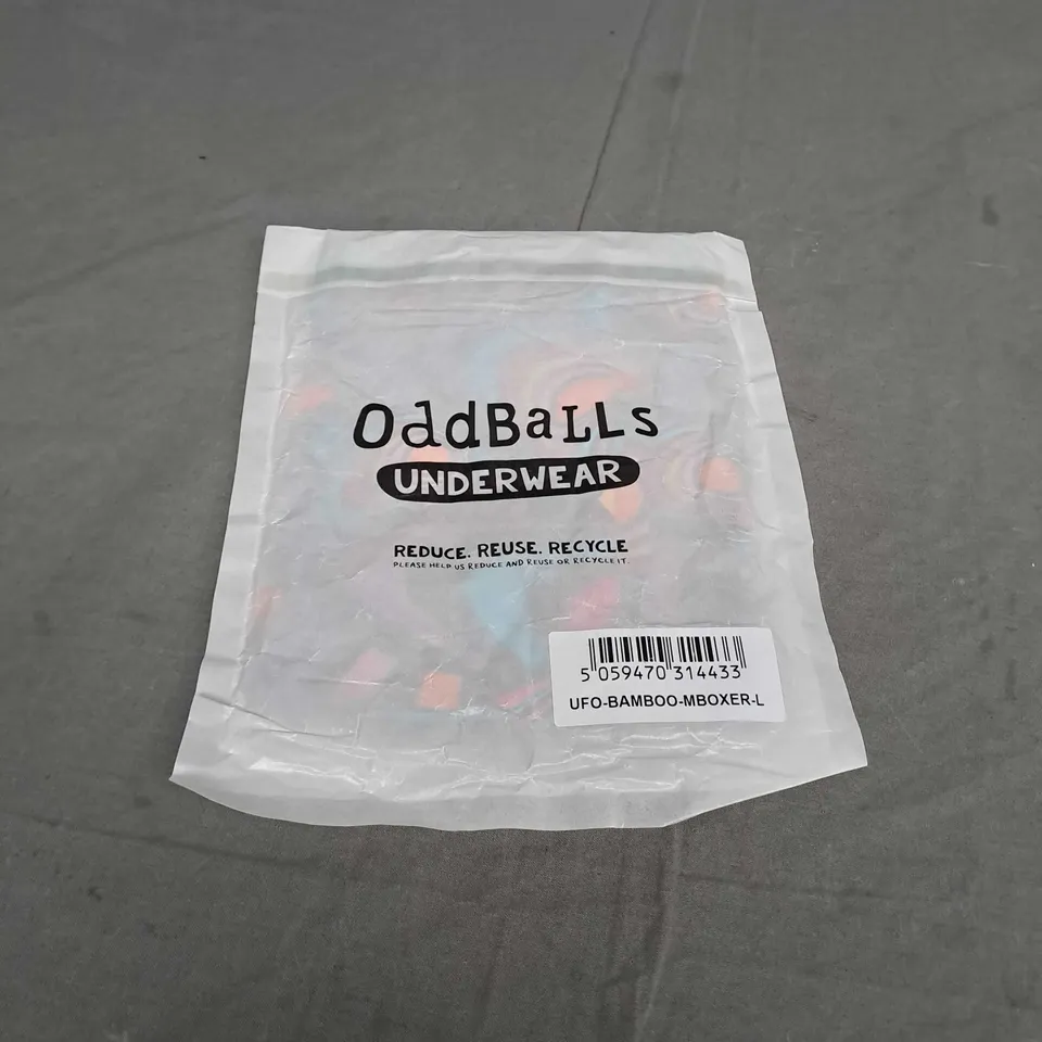 SEALED ODDBALLS UNDERWEAR UFO BAMBOO MENS BOXERS  LARGE