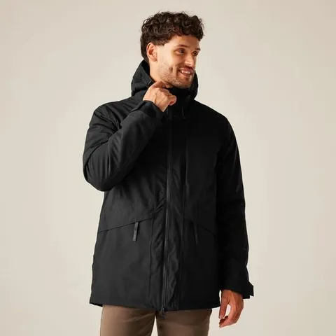 BRAND NEW REGATTA MEN'S BALATON WATERPROOF INSULATED JACKET IN BLACK UK 4XL
