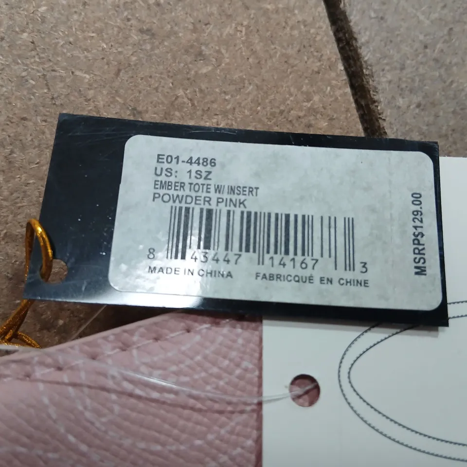 BEBE LOS ANGELES EMBER TOTE WITH INSERT – POWDER PINK