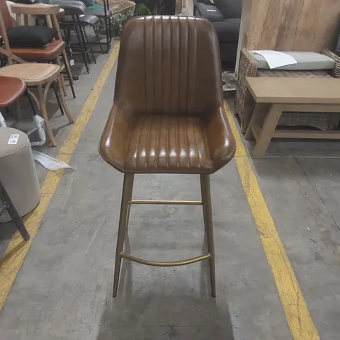 BROOKLYN LEATHER BAR STOOL