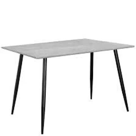 BOXED MONZA 120 DINING TABLE - STONE/BLACK (2 BOXES)