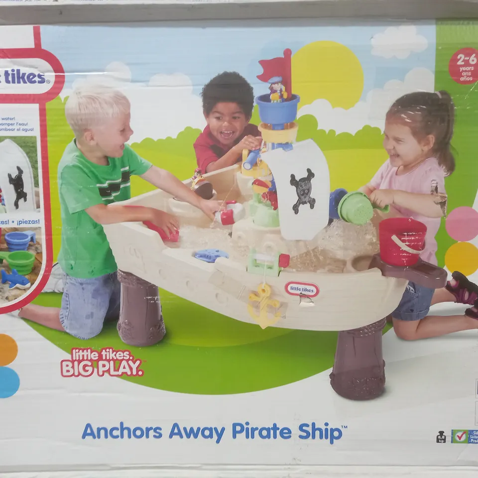 BOXED LITTLE TIKES ANCHORS AWAY PIRATE SHIP WATER TABLE - COLLECTION ONLY RRP £110