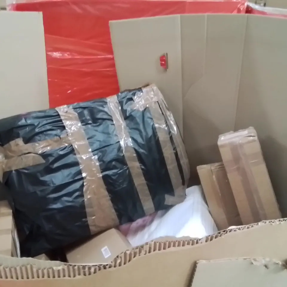 PALLET OF ASSORTED HOUSEHOLD GOODS AND PRODUCTS TO INCLUDE;MATTRESS TOPPER,SLIMLINE HEATER,POPUP TENT