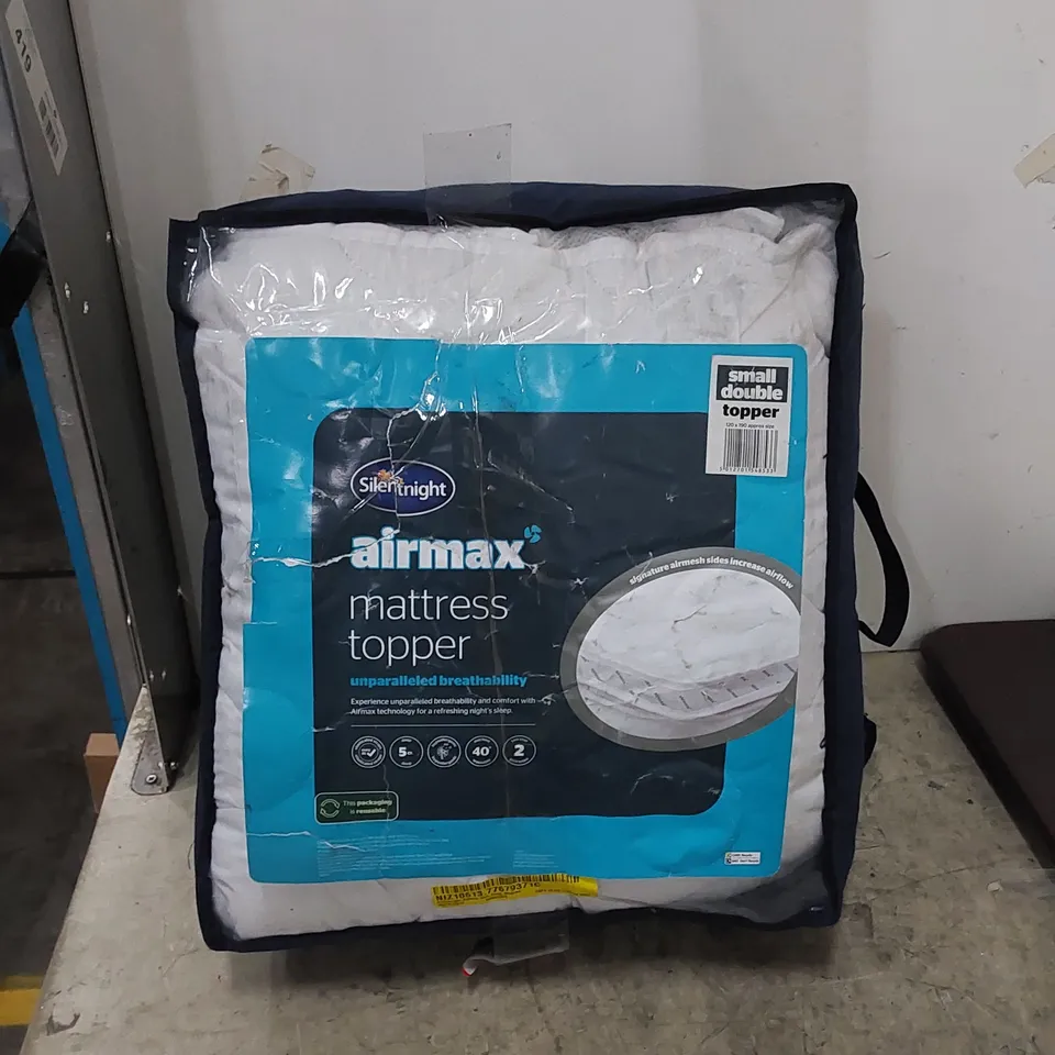 BAGGED SILENTNIGHT AIRMAN 5cm DEEP MATTRESS TOPPER // SIZE: SMALL DOUBLE 