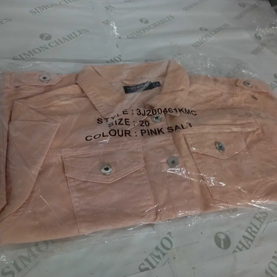 PINK KURT MULLER DENIM JACKET SIZE 20