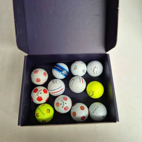 12 ASSORTED GOLF BALLS 