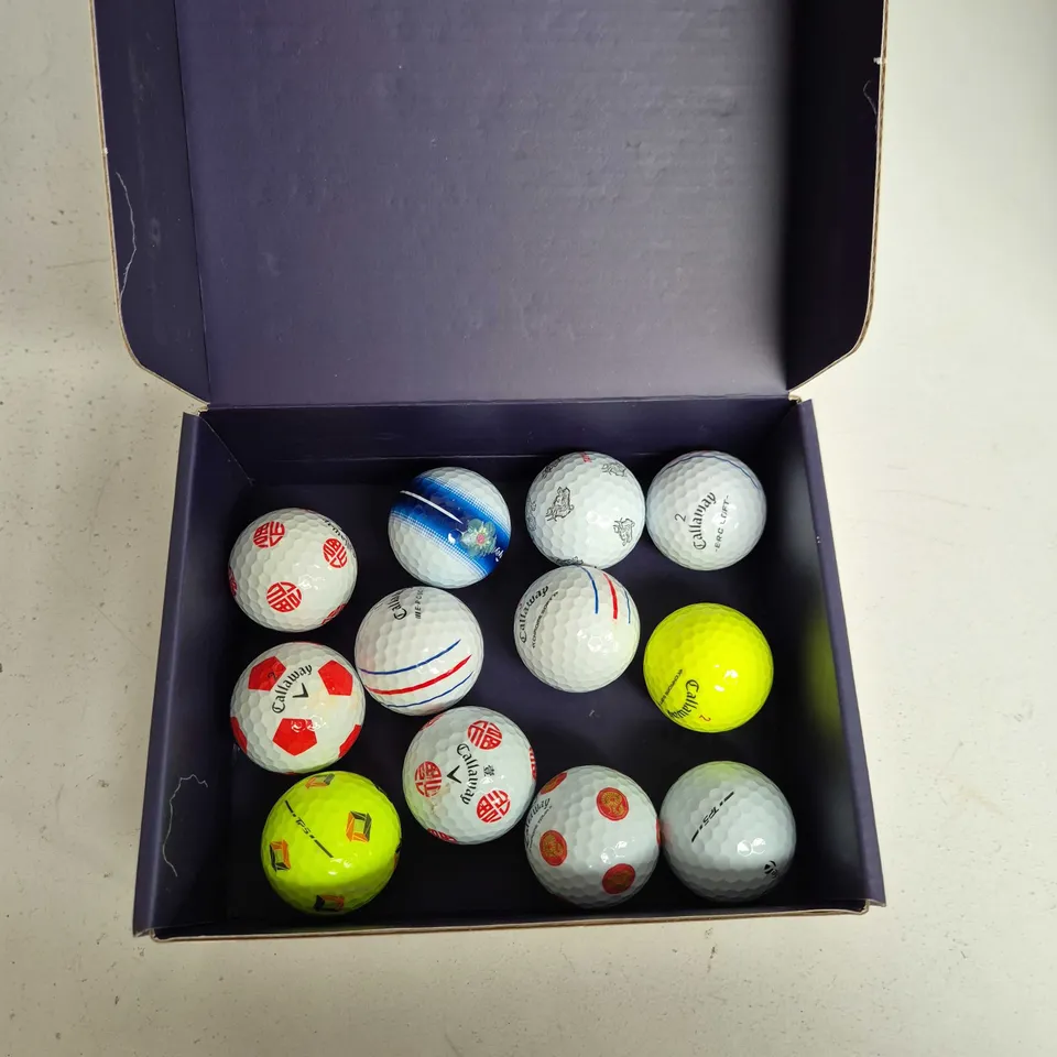 12 ASSORTED GOLF BALLS