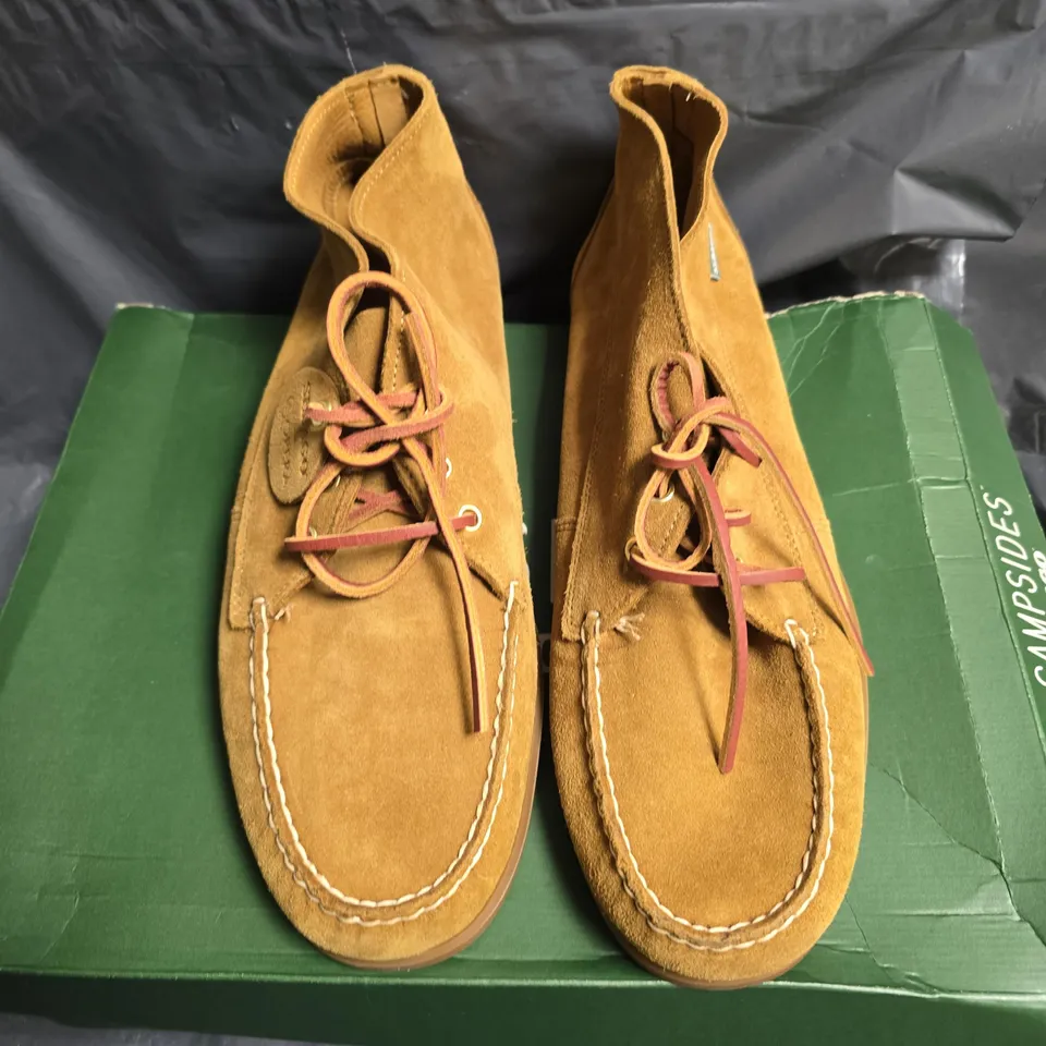 SEBAGO KAI ARTISAN MEN'S SUEDE BOAT SHOES – CURRY, UK 12R