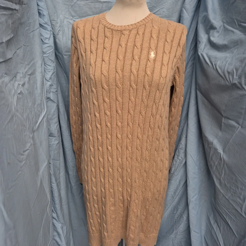POLO RALPH LAUREN WOMEN'S KNIT DRESS, CABLE PATTERN, SIZE M