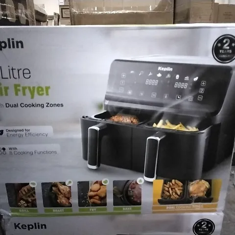 BOXED 9 LITRE AIR FRYER WITH DUAL DRAWERS