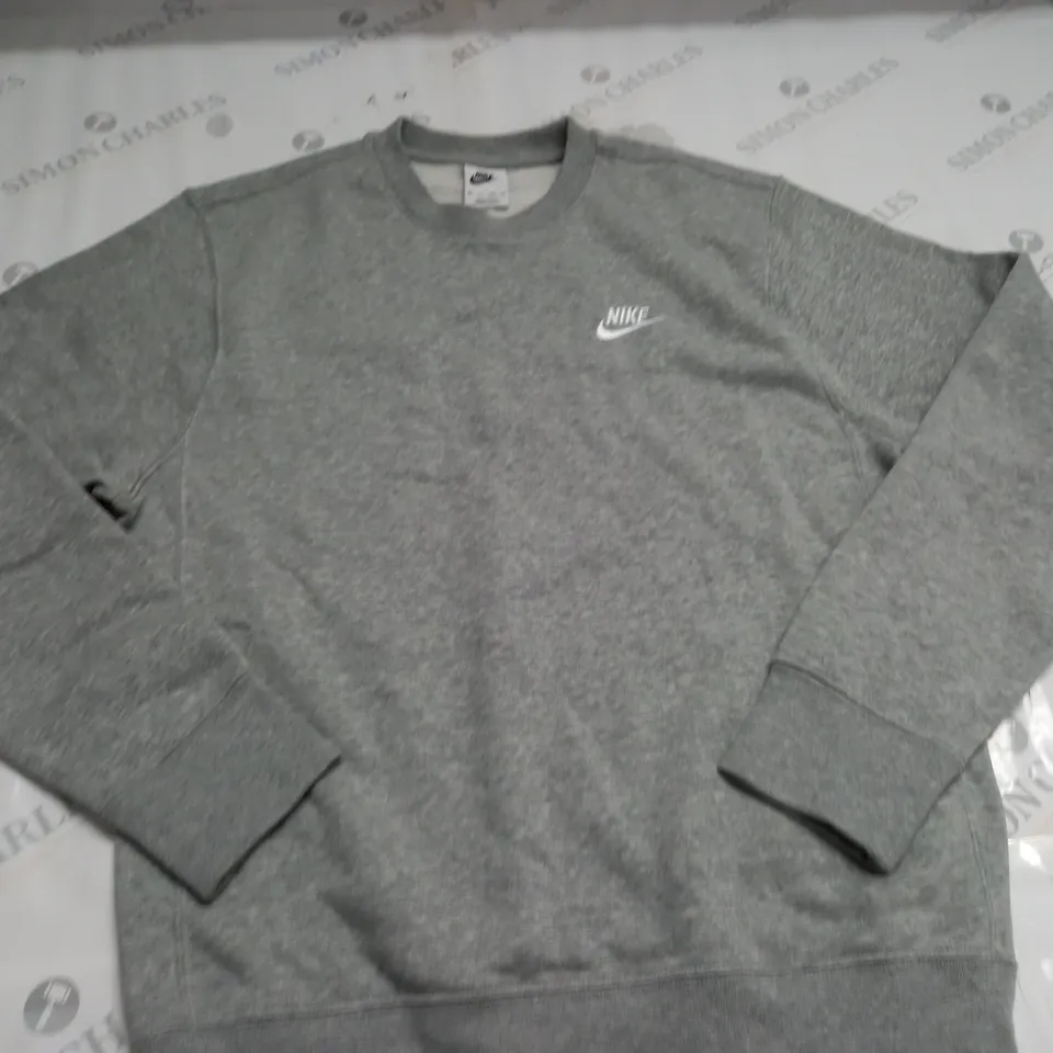 NIKE GREY CREW JUMPER - XS