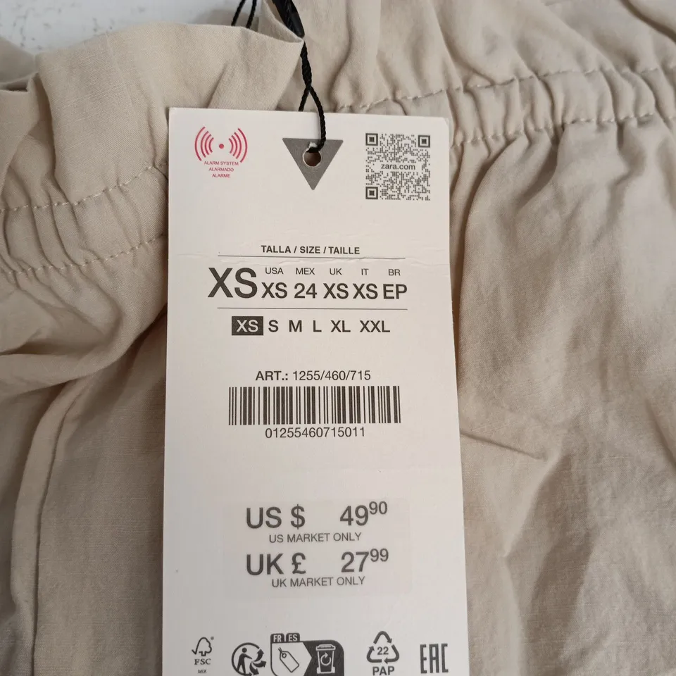 ZARA WOMEN'S BEIGE TROUSERS - UK 6 (XS)
