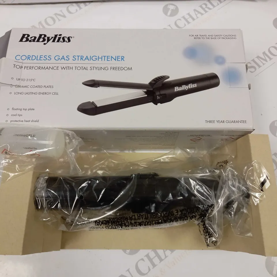 BOXED BABYLISS CORDLESS GAS STRAIGHTENERS
