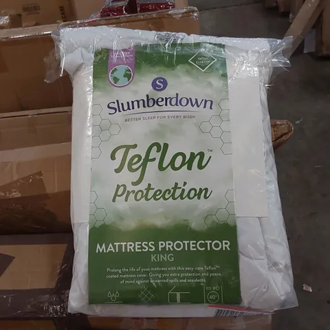 BAGGED SLUMBERDOWN TEFLON WATER RESISTANT 30CM POCKET DEPTH MATTRESS PROTECTOR - KING SIZE 