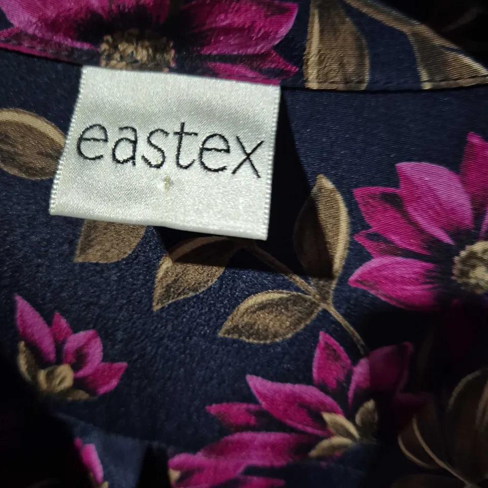 EASTEX NAVY FLORAL SHORT-SLEEVE DRESS - SIZE UNSPECIFIED