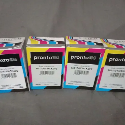 FOUR BOXES OF DYE FILM PRONTO 100 