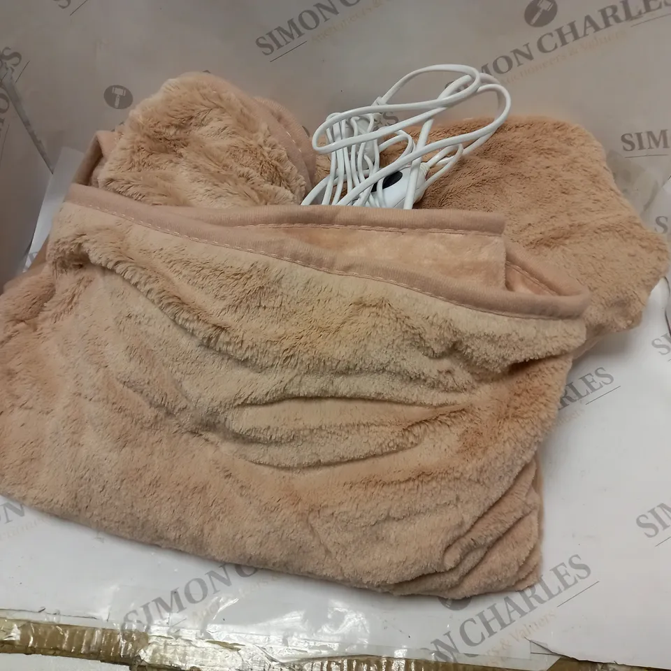 COZEE HOME VELVET SOFT HEATED BLANKET IN GREY