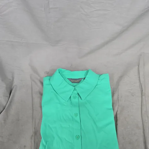 RUTH LANGSFORD GREEN BUTTON-DOWN SHIRT – UK 12 (US 10)