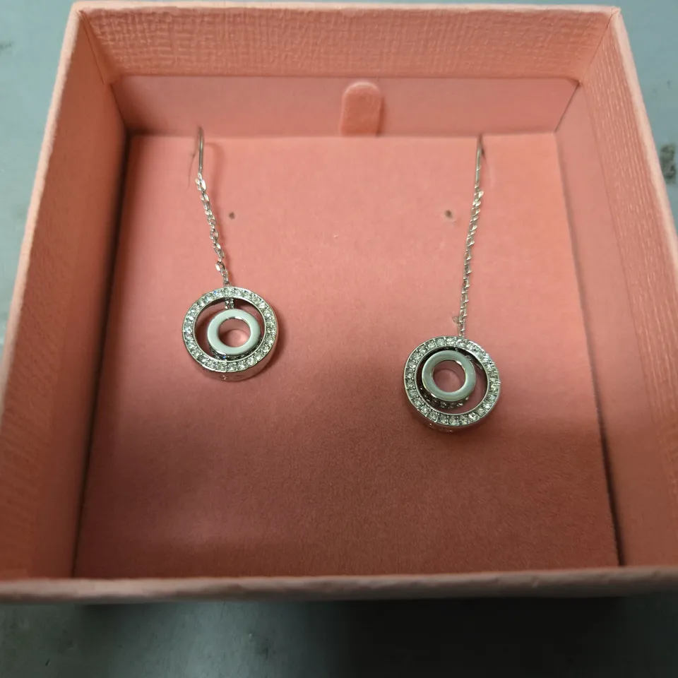 BOXED SWAROVSKI CIRCLE EARRINGS 