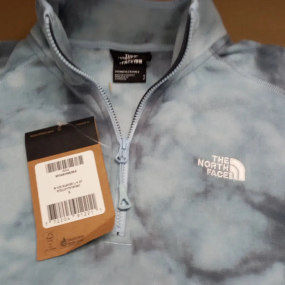 NORTH FACE WOMENS 1/4 ZIP FLEECE IN GLACIAL BLUE - S