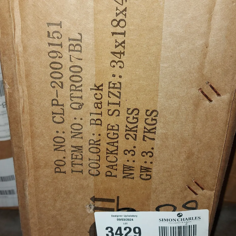 BOXED PLASTIC STORAGE SELF ON WHEELS BLACK (1 BOX)