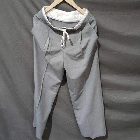ZARA GREY DRAWSTRING TROUSERS – XS