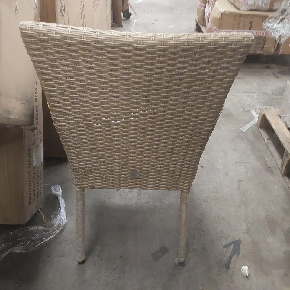 BOXED SET OF 4 TRUGARDEN RATTAN GARDEN DINING CHAIRS 