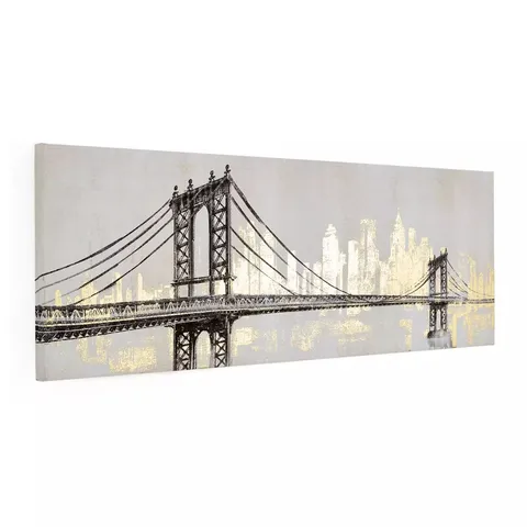 BROOKLYN BRIDGE PRINTED CANVAS WITH GOLD FOIL