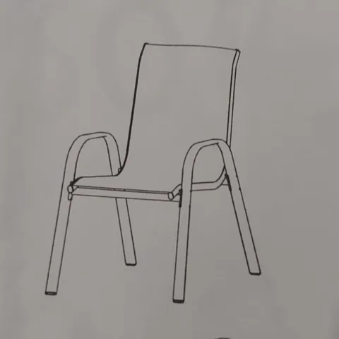 BOXED SET OF APPROXIMATELY 4 OUTDOOR DINING GARDEN CHAIRS (1 BOX)