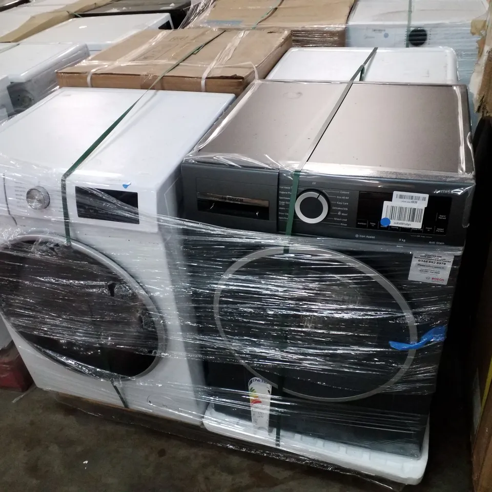 PALLET OF APPROXIMATELY 4 UNPROCESSED RAW RETURN WHITE GOODS TO INCLUDE;