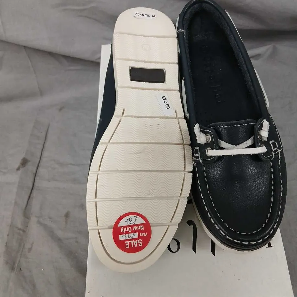 CAPOLLINI TILDA C715 NAVY/WHITE KIDS' BOAT SHOES – UK 3
