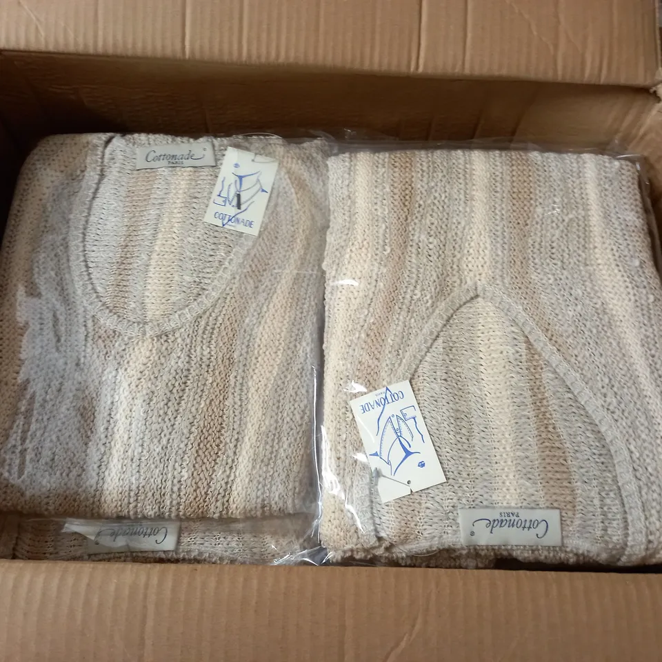 LOT OF APPROXIMATELY 18 COTTONADE V-NECK JUMPERS - SIZE UNSPECIFIED