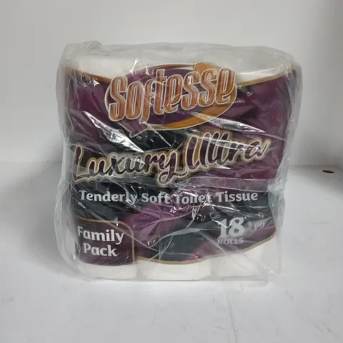 PACK OF 3 SOFTESSE FAMILY PACKS OF TOILETTE TISSUE - 3 X 18 ROLLS