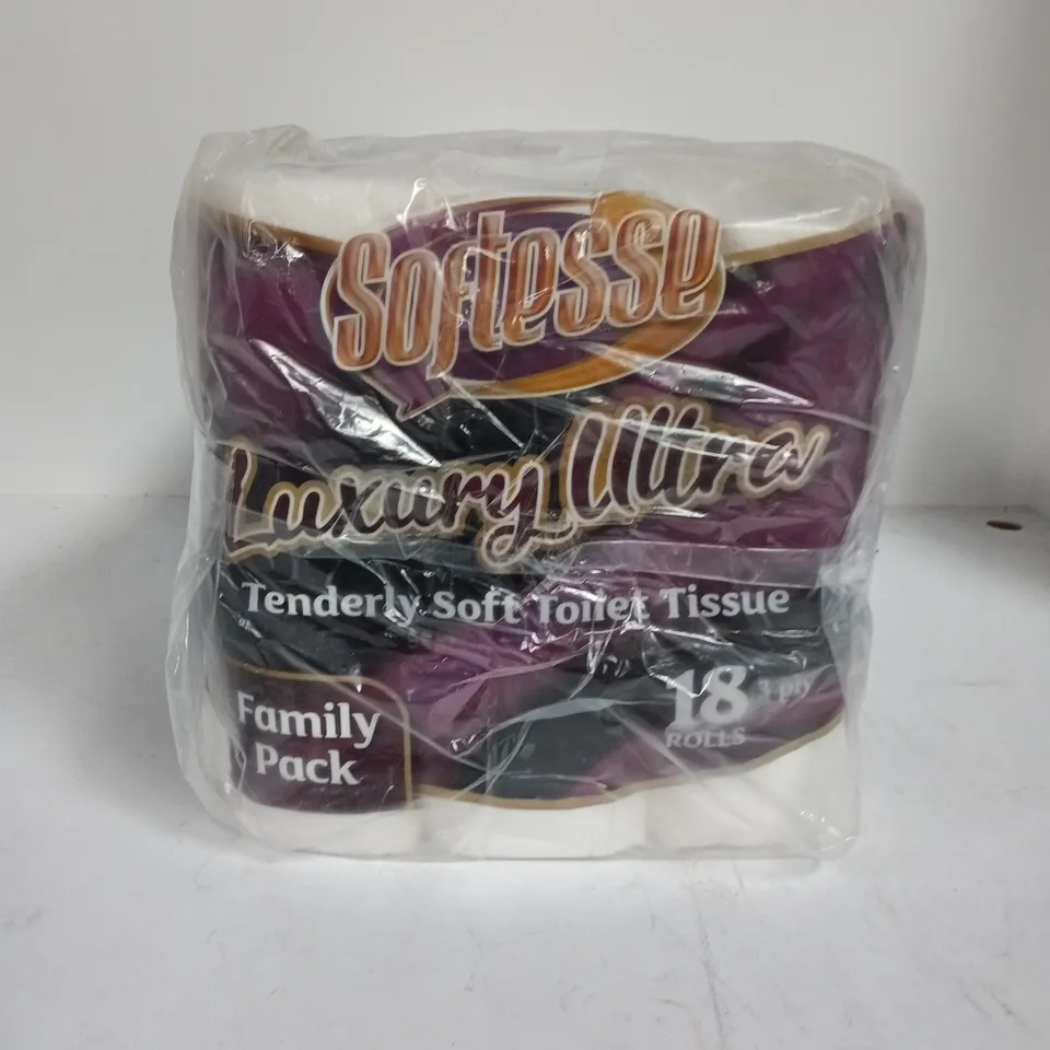PACK OF 3 SOFTESSE FAMILY PACKS OF TOILETTE TISSUE - 3 X 18 ROLLS