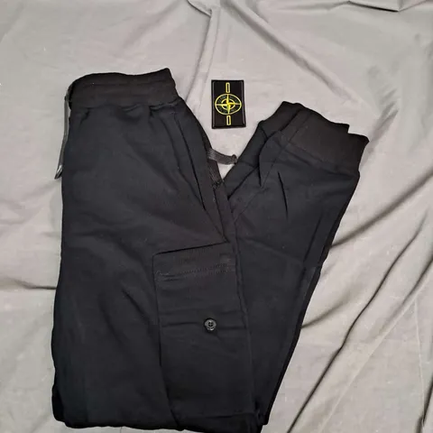 STONE ISLAND JOGGERS WITH PATCH IN BLACK SIZE S