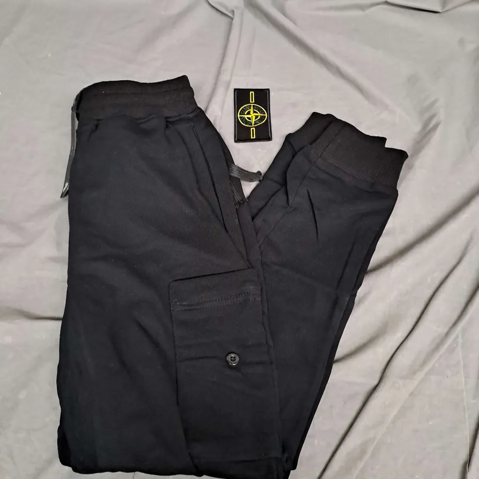 STONE ISLAND JOGGERS WITH PATCH IN BLACK SIZE S