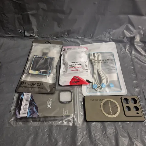APPROX 20 ASSORTED PHONE ACCESSORIES TO INCLUDE CASES, SCREEN PROTECTORS, CHARGERS, ETC
