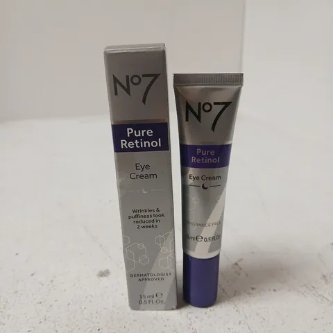 BOXED NO7 PURE RETINOL EYE CREAM – FRAGRANCE FREE, 15 ML