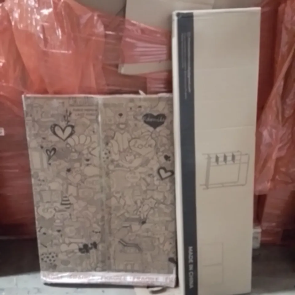 PALLET OF ASSORTED ITEMS INCLUDING:SHELVING UNIT,PICTURE FRAME