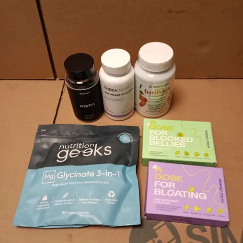 APPROXIMATELY 15 ASSORTED VITAMIN/HEALTH AID PRODUCTS TO INCLUDE NUTRITION GEEKS, MULTI VITAMINS, COLLAGEN TABLETS ETC 