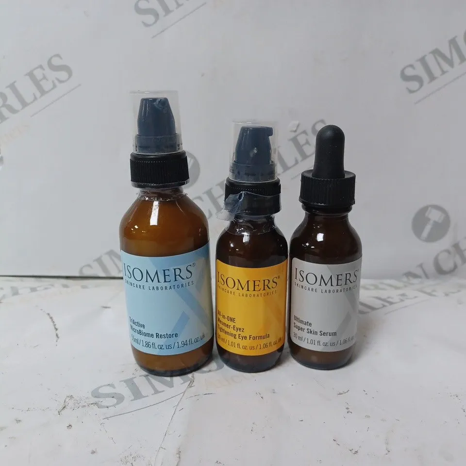 BOXED ISOMERS DE-AGE SUPER SKINCARE 3 PIECE COLLECTION