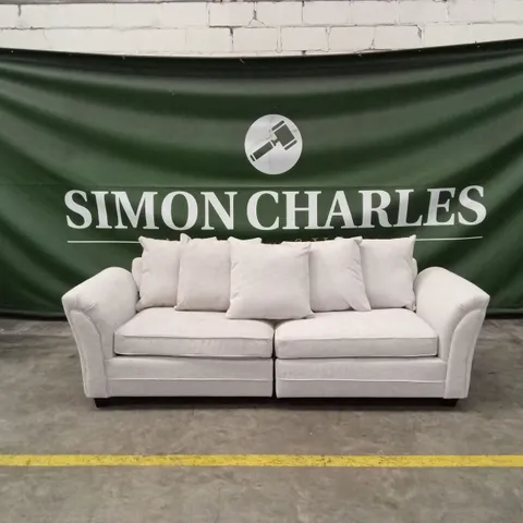 DURY CHUNKY WEAVE 4 SEATER SCATTERBACK SOFA - NATURAL