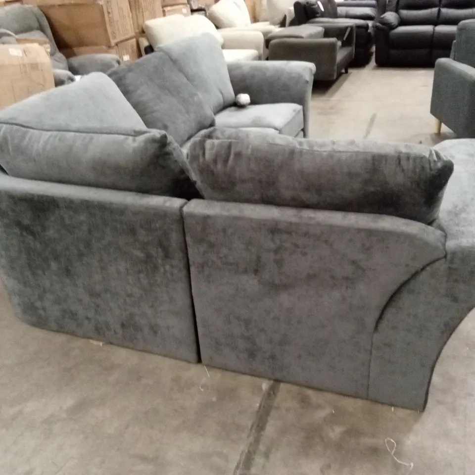 ARIEL LEFT HAND FABRIC CORNER SOFA - GREY RRP £1299