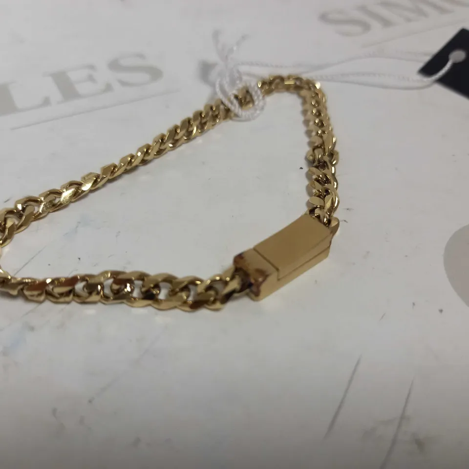 BOSS CHAIN LOGO BRACELET GOLD RRP £89