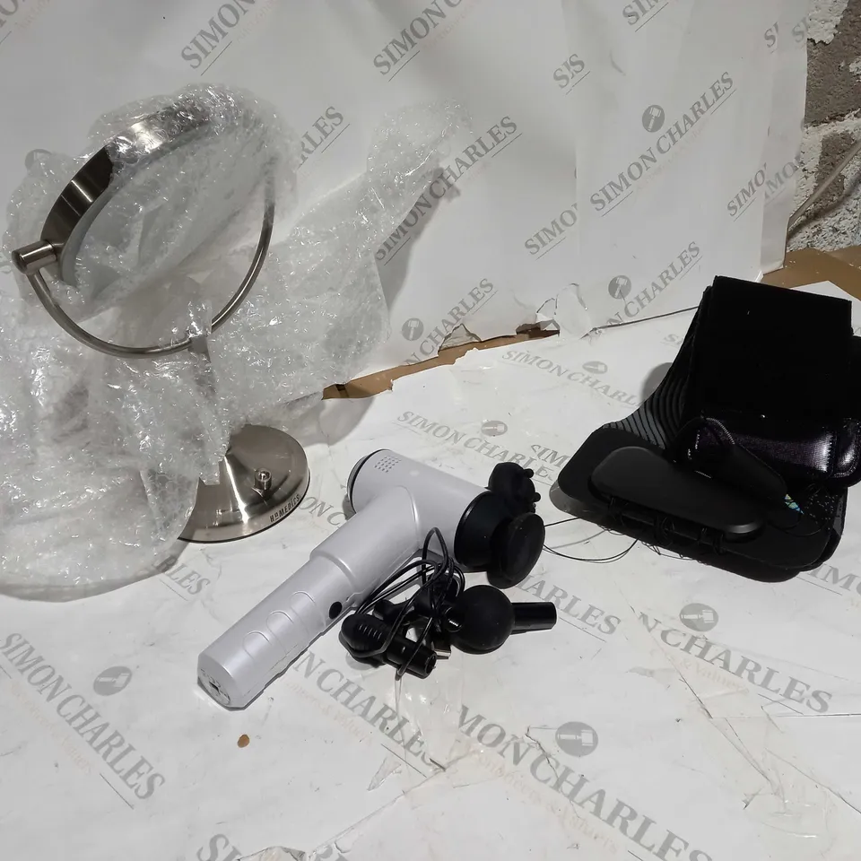 THREE ASSORTED ITEMS TO INCLUDE: MIRROR, MASSAGER- COLLECTION ONLY