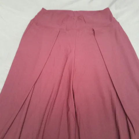 WYNNE LAYERS LADIES BURGUNDY WIDE LEG TROUSERS SIZE M