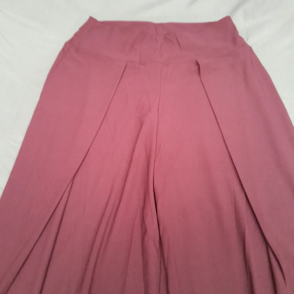 WYNNE LAYERS LADIES BURGUNDY WIDE LEG TROUSERS SIZE M
