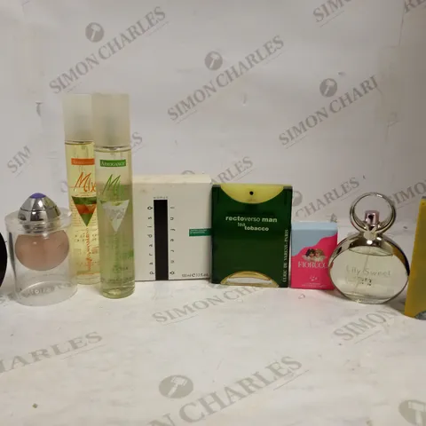 LOT OF 9 ASSORTED FRAGRANCE BOTTLES & SAMPLES