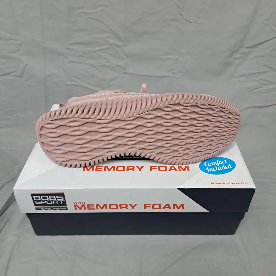 SKECHERS BOBS SPORT MEMORY FOAM SNEAKERS – PINK (ROS) WOMEN - 7