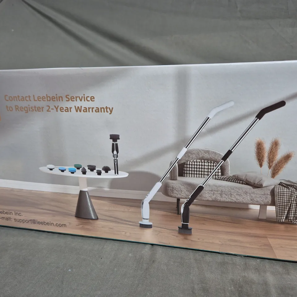 LEEBEIN HAND-HELD CLEANING WAND WITH EXTENSION AND BRUSH HEADS – HOME CLEANING KIT 